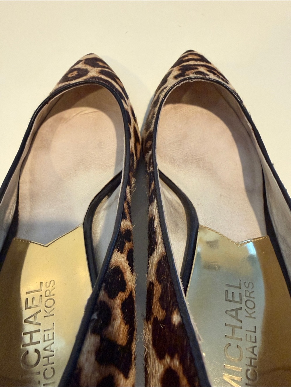 Michael Kors Leopard Print Pointed-Toe Heels - Brown/Black - Picture 9 of 10